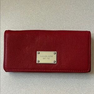Michael Kors Red Leather Wallet